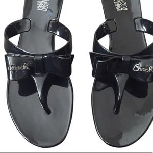 Coach Jelly Bow Flats - Black
